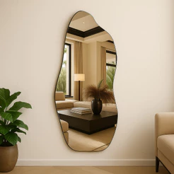 Espelho Lopazzi Orgânico 170cm Corpo Inteiro Design Lapidado