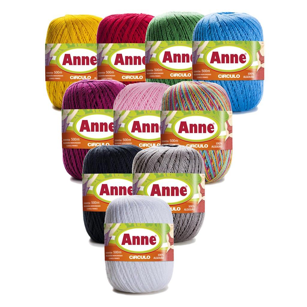 Kit 3 Linha Anne 500 da Circulo - TEX 295 500m 147g