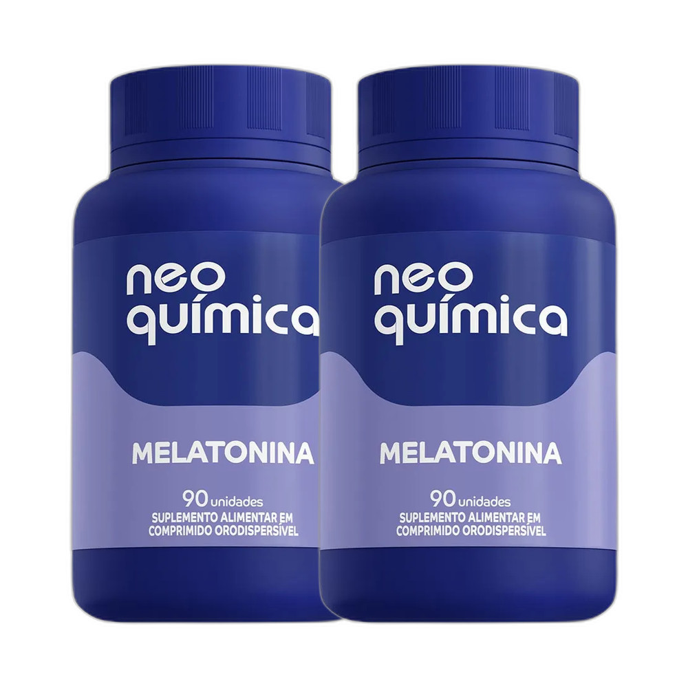 Kit 2x Melatonina Sabor Maracujá 90 Comprimidos - NEO QUIMICA