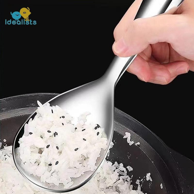 Idealistas 304 Colher De Arroz De Aço Inoxidável Anti Escaldante Grande Capacidade Engrossar Panela Multiuso Talheres Bu