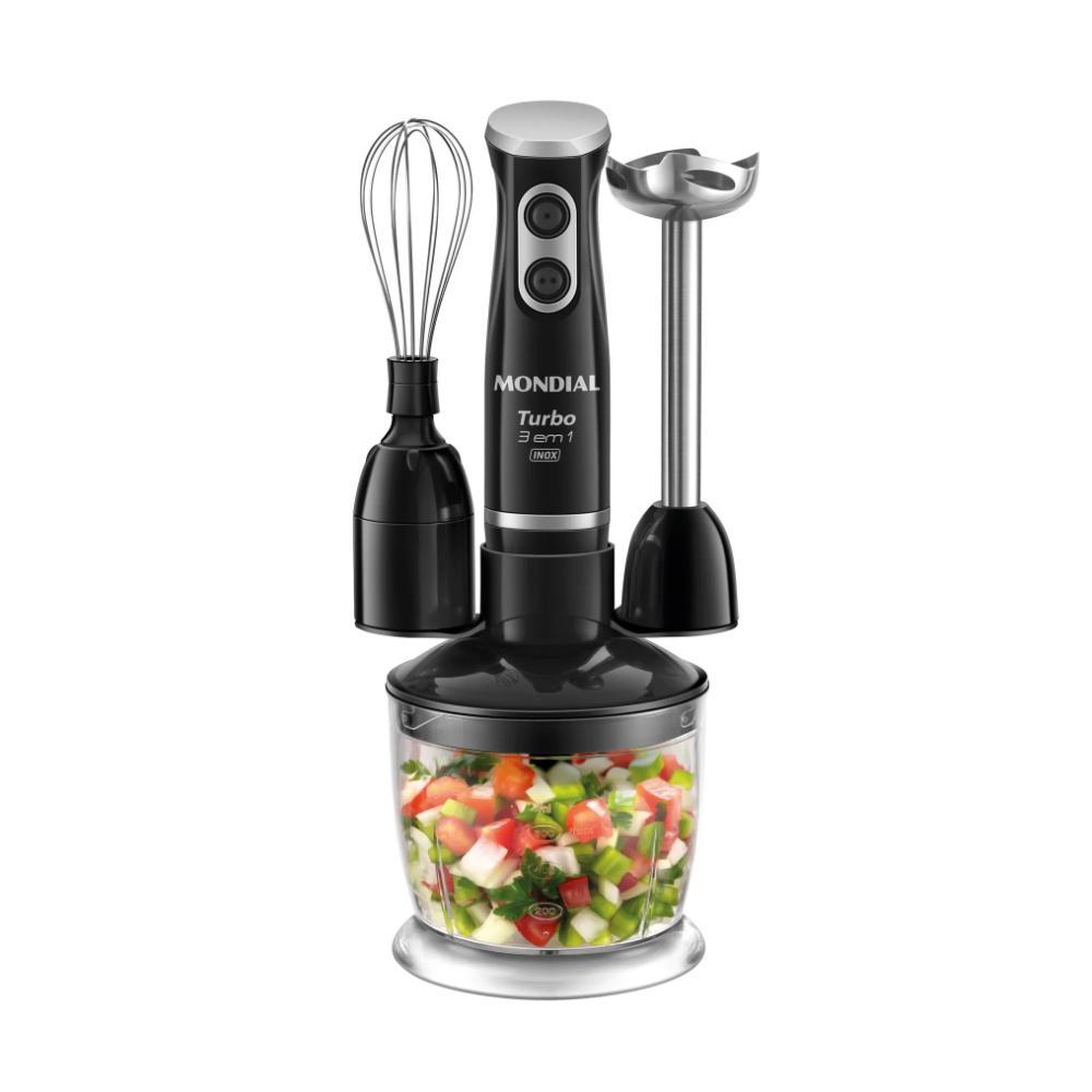 Mixer Mondial M-18-BI 3 em 1 500W 127V 800ml Inox Turbo 4 Lâminas