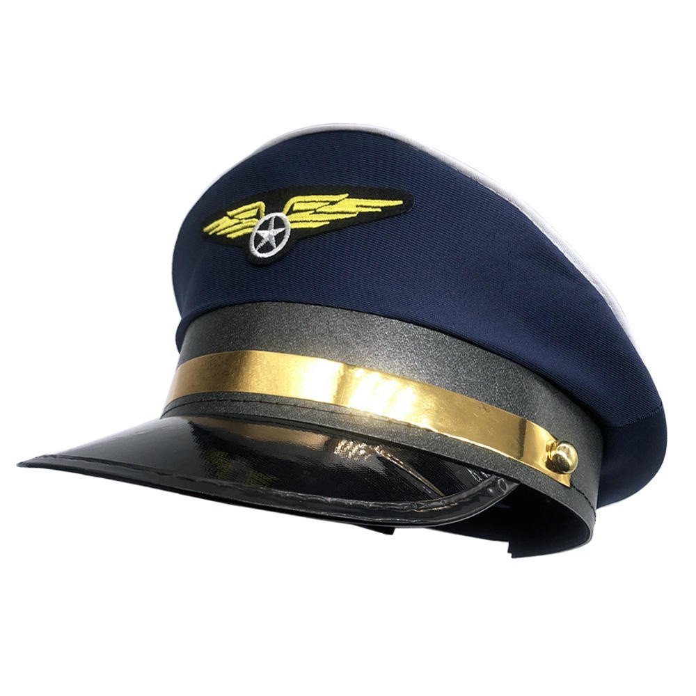 Chapéu de Piloto de Alta Qualidade com Distintivo (Para Adultos)