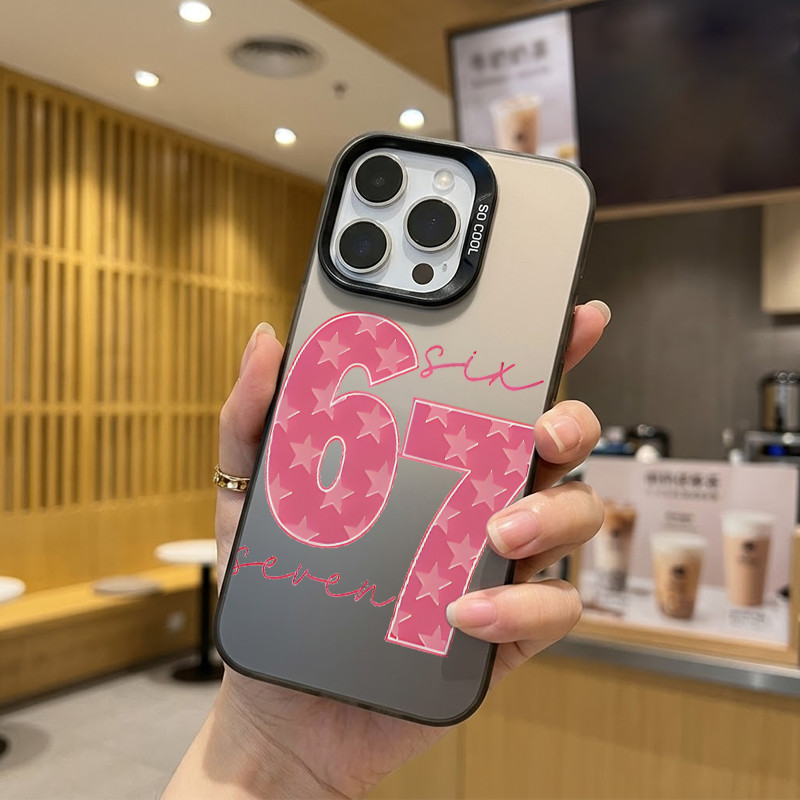 Estilo retro Americano Rosa Estrela Número 67 Caso De Telefone Para Redmi 10 12C 13C 9A A2 3 Nota Pro 4G 5G Xiaomi Poco