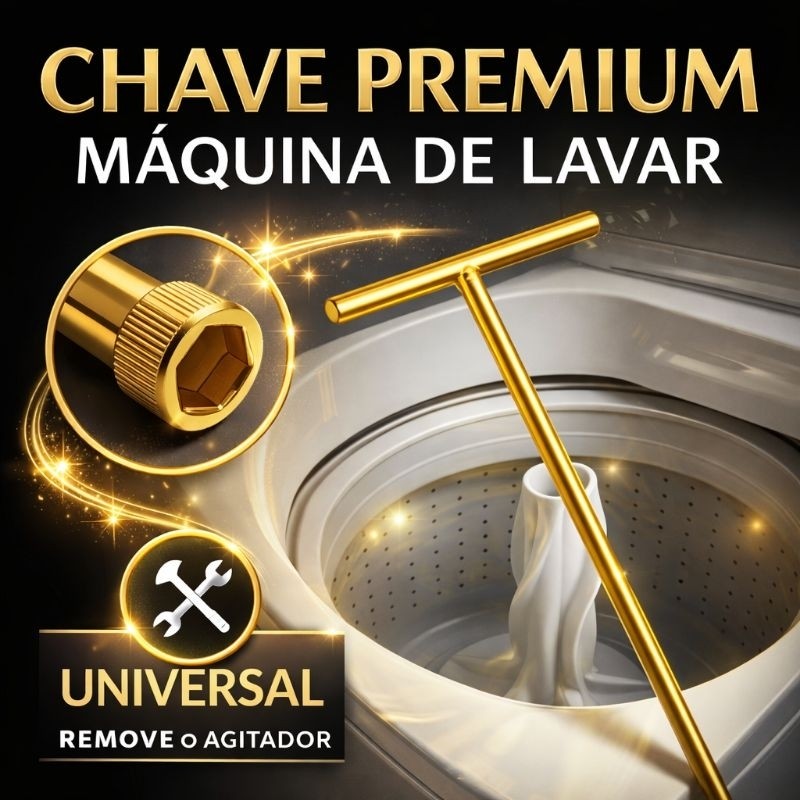 Chave T 10mm Pastilha e Percarbonato - Chave Longa Agitador Máquina Lavar Universal Limpeza 100% Puro Removedor Sujeira