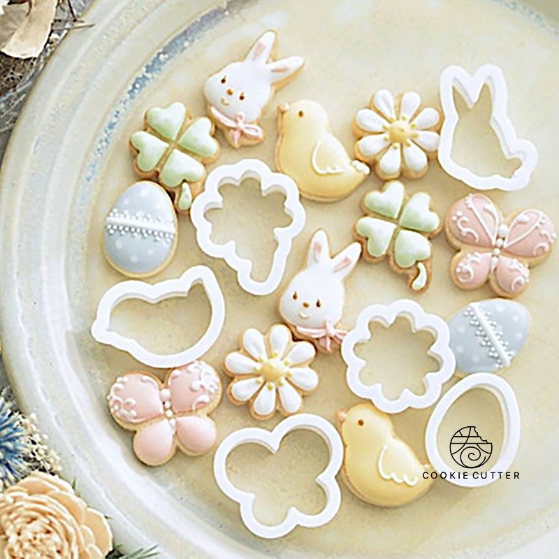 6 Pçs Conjunto De Molde De Biscoito Dia Das Mães Dos Pais Páscoa Carro Pão Tema Cortador 3D Pressionado Pastelaria Ferra