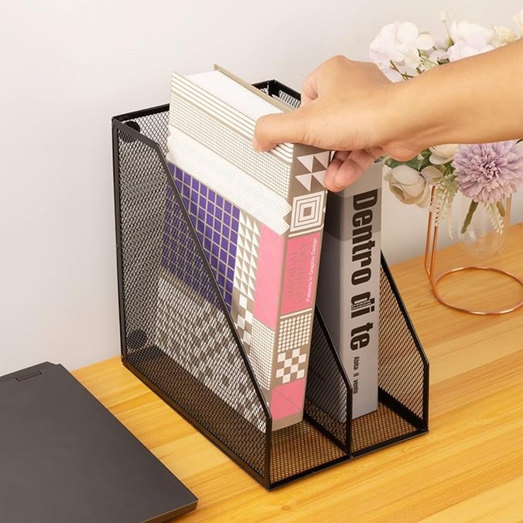 Estante Organizadora Metálica para Livros, Pastas, Revistas e Documentos de Escritório com Design Minimalista e Moderno
