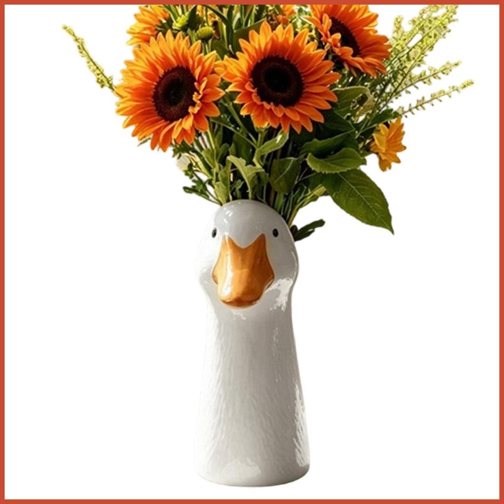 Cabeça De Ganso Vaso De Flores Cerâmica Flor Plantador Pote Peça Central Para Casa Prateleira Estante bunverbr