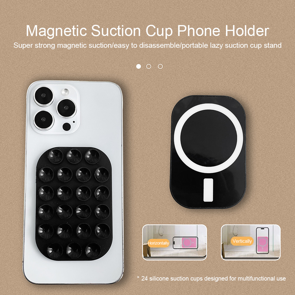 Simples Ventosa Magnética Silicone Suporte Do Telefone De Mesa Para Caso Magnético iPhone Forte Adsorção Sucção