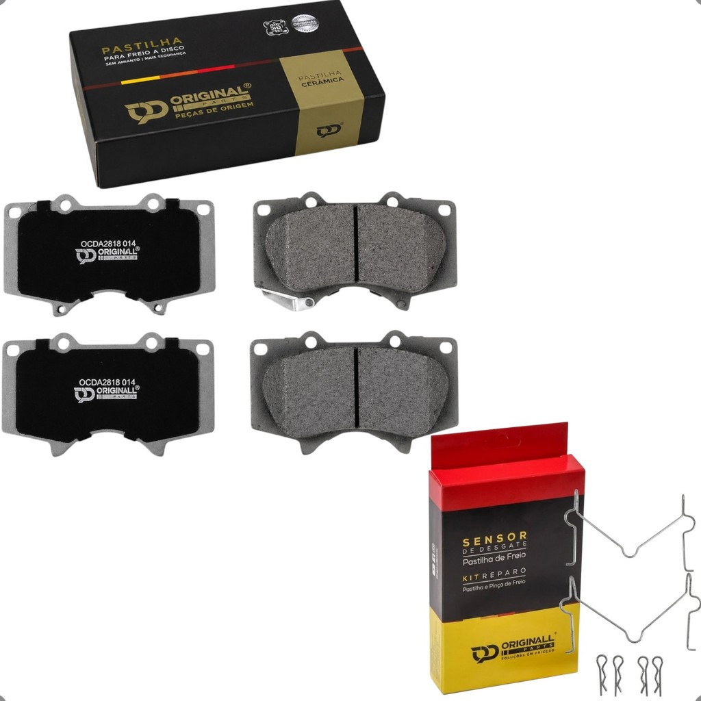 Kit Pastilha de Freio Ceramica + Reparo Pinça Dianteiro Pajero Full 3.2 3.8 Toyota Hilux 3.0