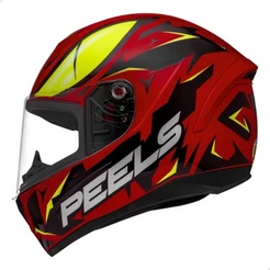 CAPACETE MOTOCICLISTA PEELS SPIKE 2 SNK VERMELHO VERDE BRILHANTE