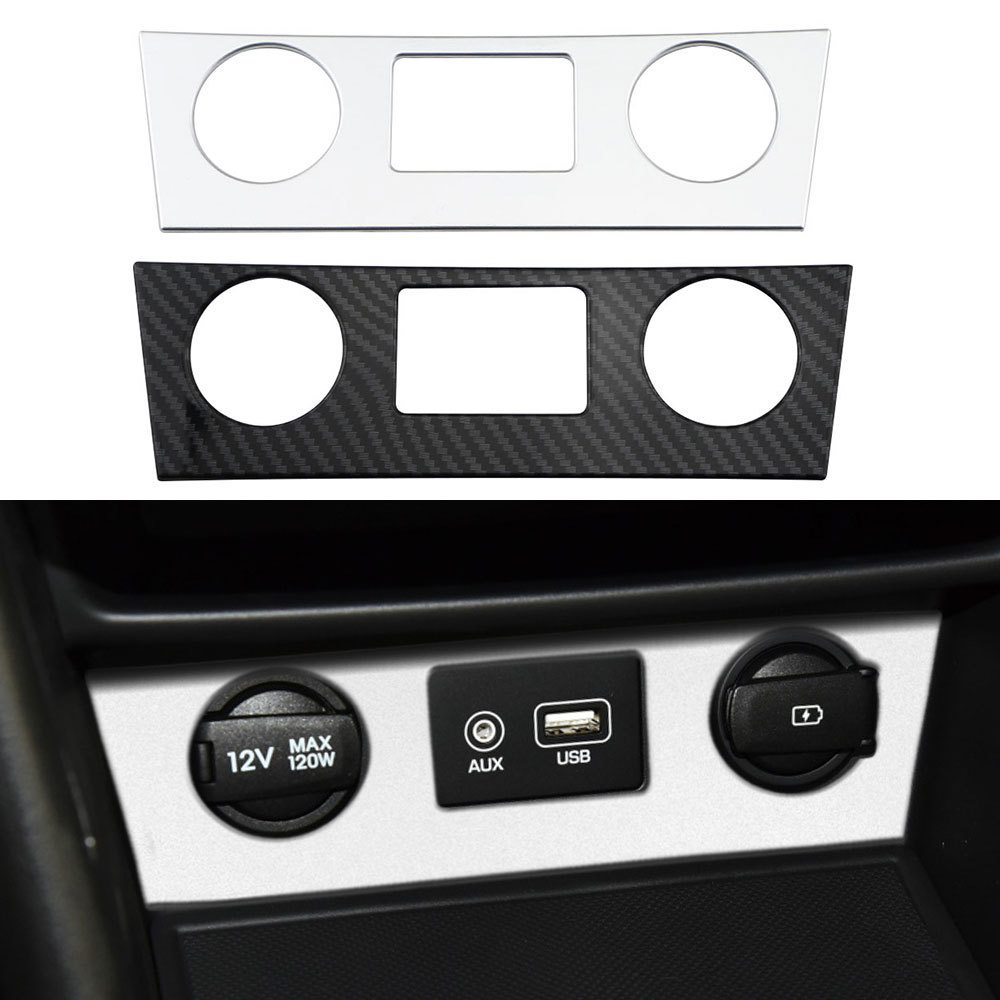 Isqueiro Do Carro Painel USB Capa Guarnição Adesivo Desocorativo Para Hyundai Encino Kona Kauai 2017-2020 2021 2022 LHD
