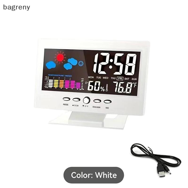 [bagreny] Estação Meteorológica Digital Higrômetro Colorido Temperatura Umidade Relógio Alarme Calendário Previsão Do Te