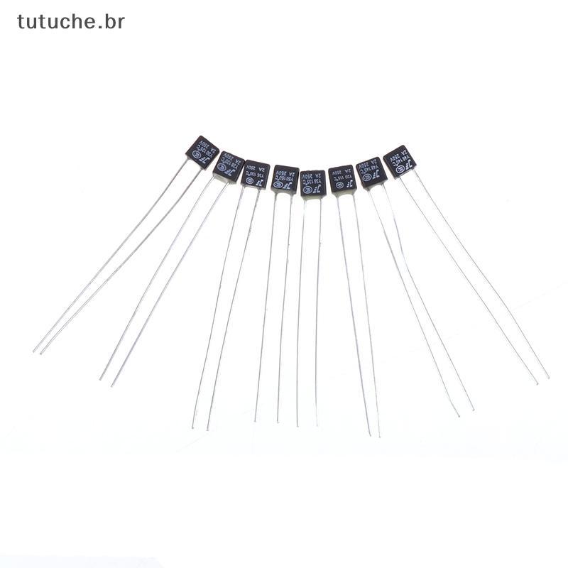 TU 10 Peças Motor De Ventilador Quadrado 2A 250V Fusível Térmico LED Fues 115 120 125 130 135 140 145 Interruptores De T