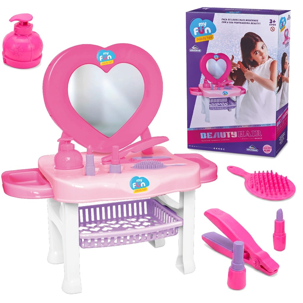 Penteadeira Infantil Da Princesa Brinquedo Para Meninas Com Acessórios 59 Cm