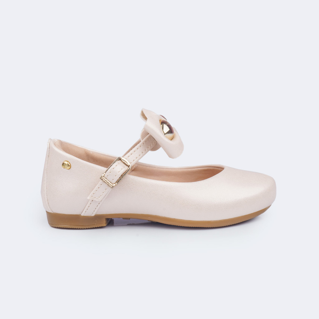 Sapatilha Infantil Laço Dourado Metálico Pampili em Oferta na Shopee