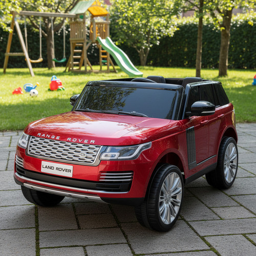 Mini Land Rover Elétrica 12v Banco De Couro Mp5 2 Assentos Vermelho 127/220v