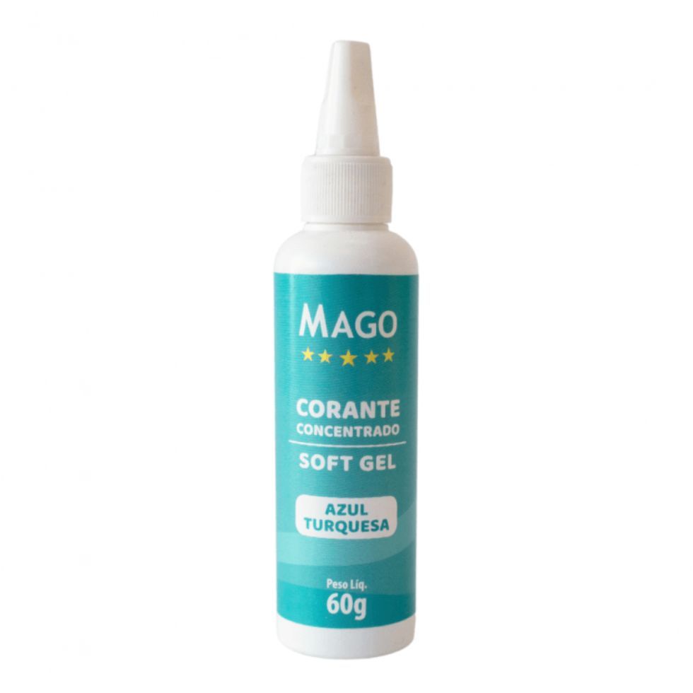 Corante Soft Gel 60g Azul Turquesa Mago Concentrado