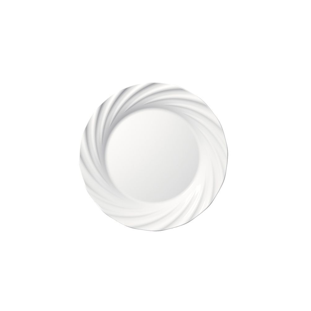 Prato Sobremesa Vidro Branco 19cm Jasmim Nadir Opaline