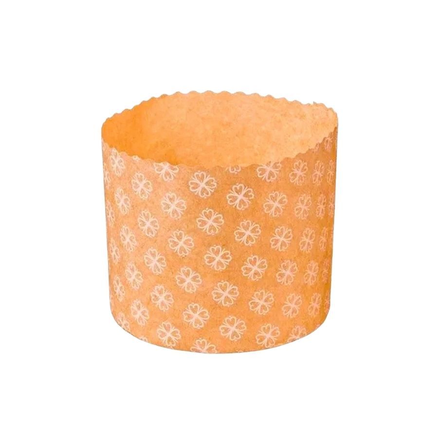 Forma Panetone 250g - Kraft Decorada com Trevos - 10 unidades - Rizzo