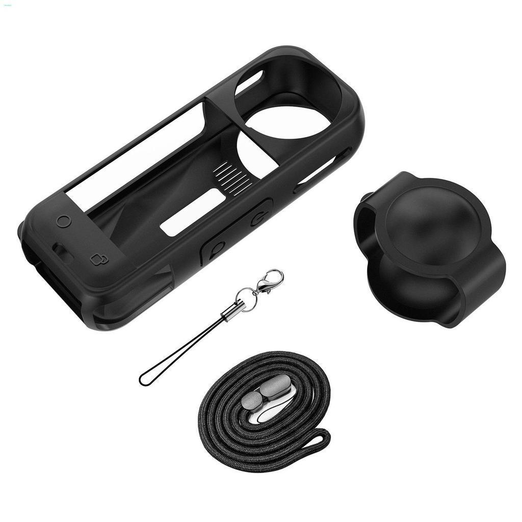 Capa Protetora De Silicone Para Insta360 X5-Protetor De Câmera Com Acessórios De Alça De Tampa De Lente
