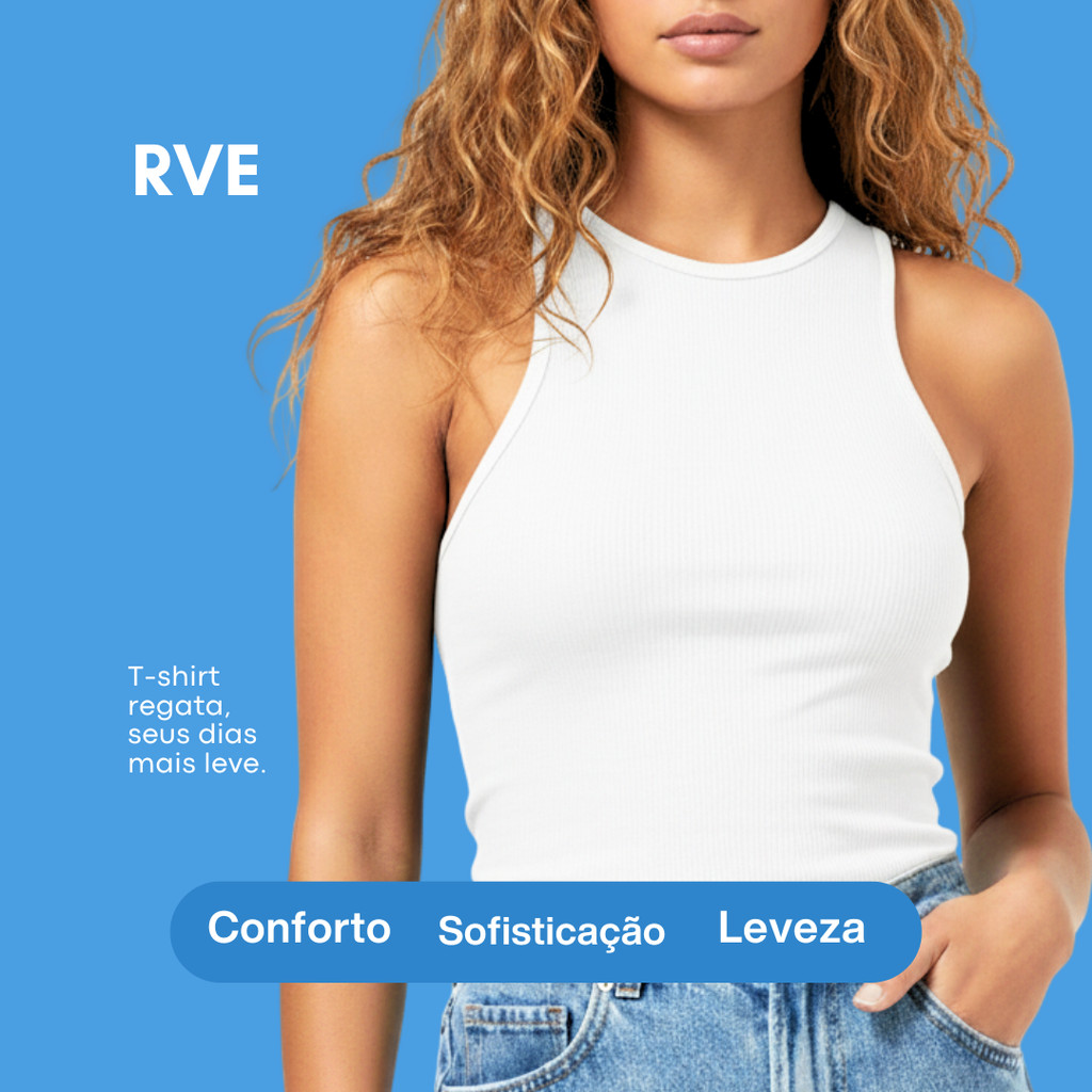 Blusa Feminina Nadador Verão Blusinha Canelada Básica Leve Estilosa Regata Lisa Confortável