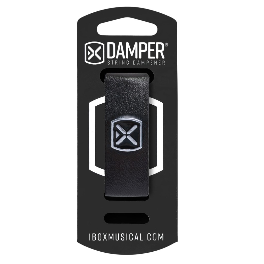 ABAFADOR CORDA GUITARRA BAIXO DSMD02 DAMPER MD DE COURO PRETO IBOX