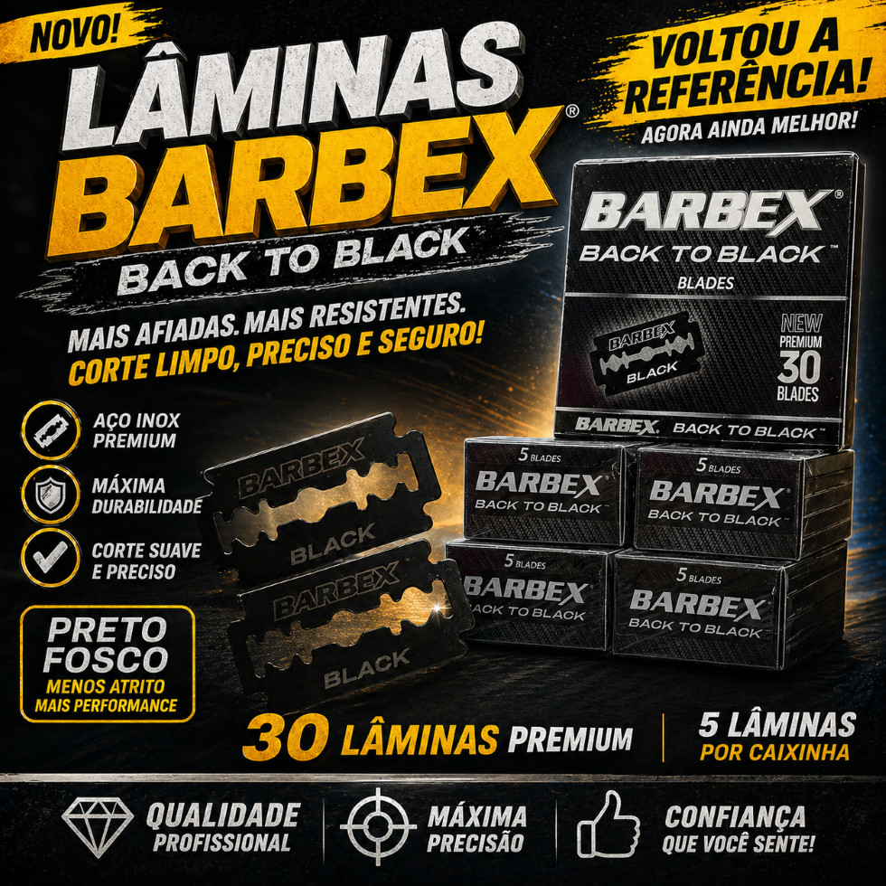 Lâmina Barbex Back to Black 30 Unidades de Lâminas