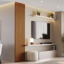 Painel Ripado Milão 2,50x0,58x3,3mm(1,45)m² Ecorevest Freijó
