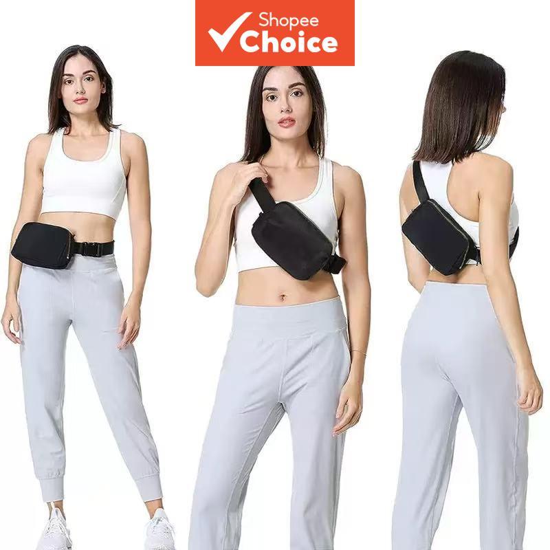 Lululemen Mini Pochete de Cintura Bolsa Esportiva Transversal à Prova d'Água Bolsa de Corrida Bolsa de Peito Casual