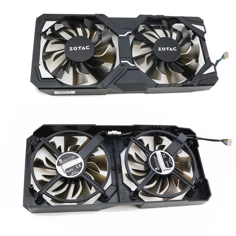 2 Pçs/Lote 4 Pinos cooler Ventilador Substituição Para Zotac GTX 1060 GTX960 GTX950 De Refrigeração Da Placa Gráfica 106