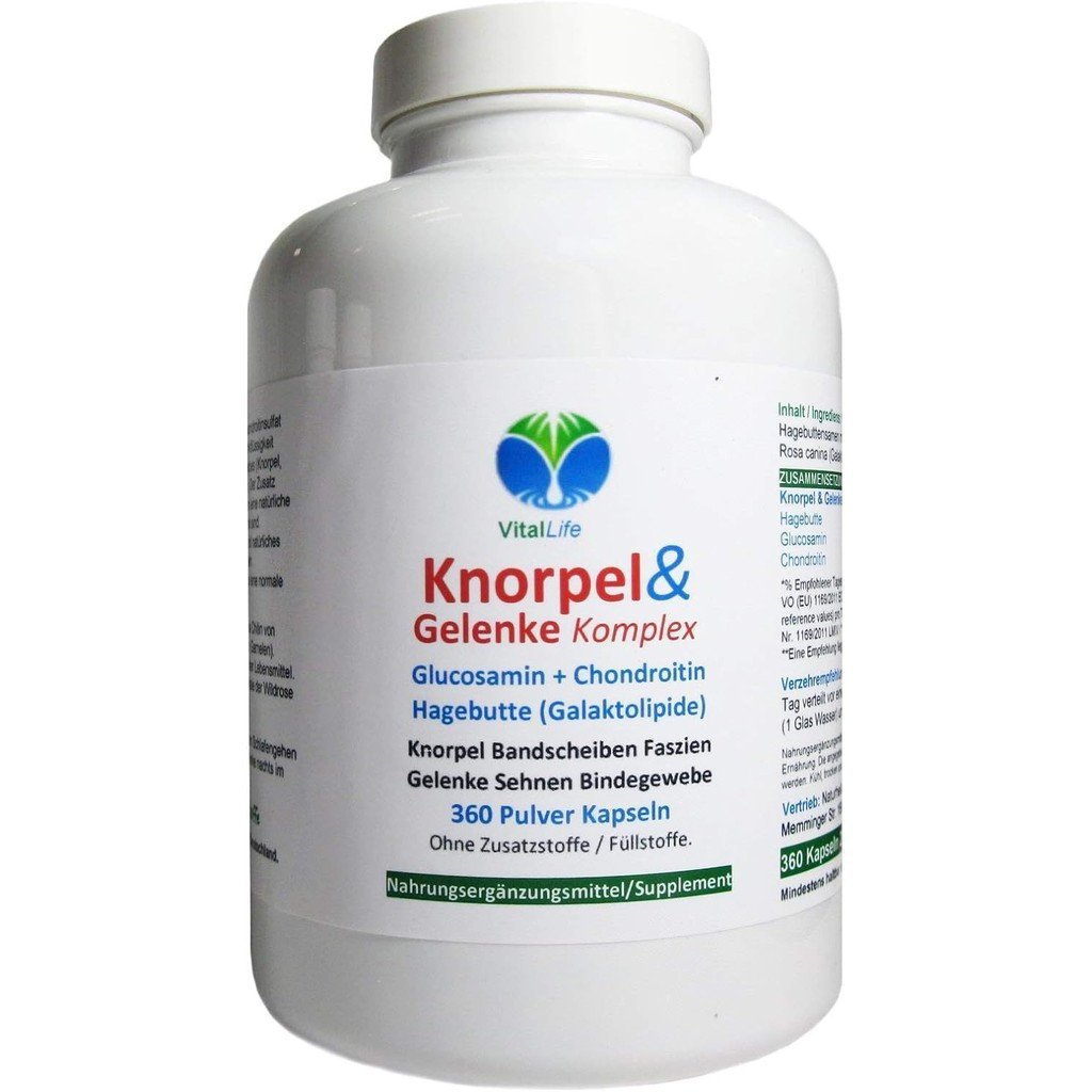 Sem Aditivos para Norpel e Galenec - Glucosamina+Condroitina+Goma de Flor - 360 Cápsulas. Bloco de Construção Articular