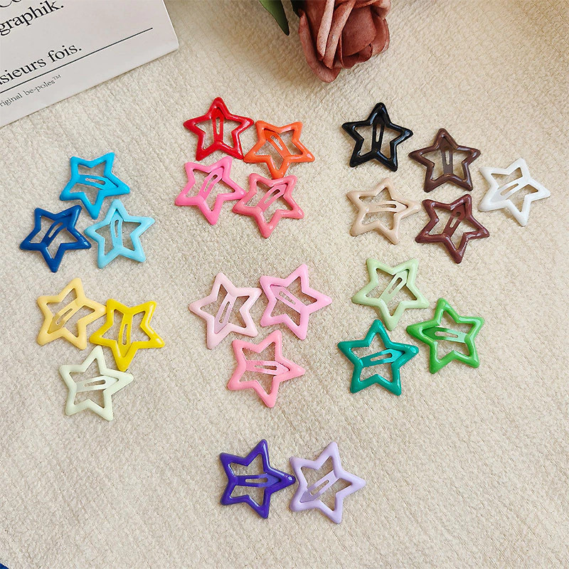 Kit Presilhas Estrela Coloridas Y2K Dopamina Antiderrapantes Para Escola Festas Verão Praia Looks Criativos Meninas