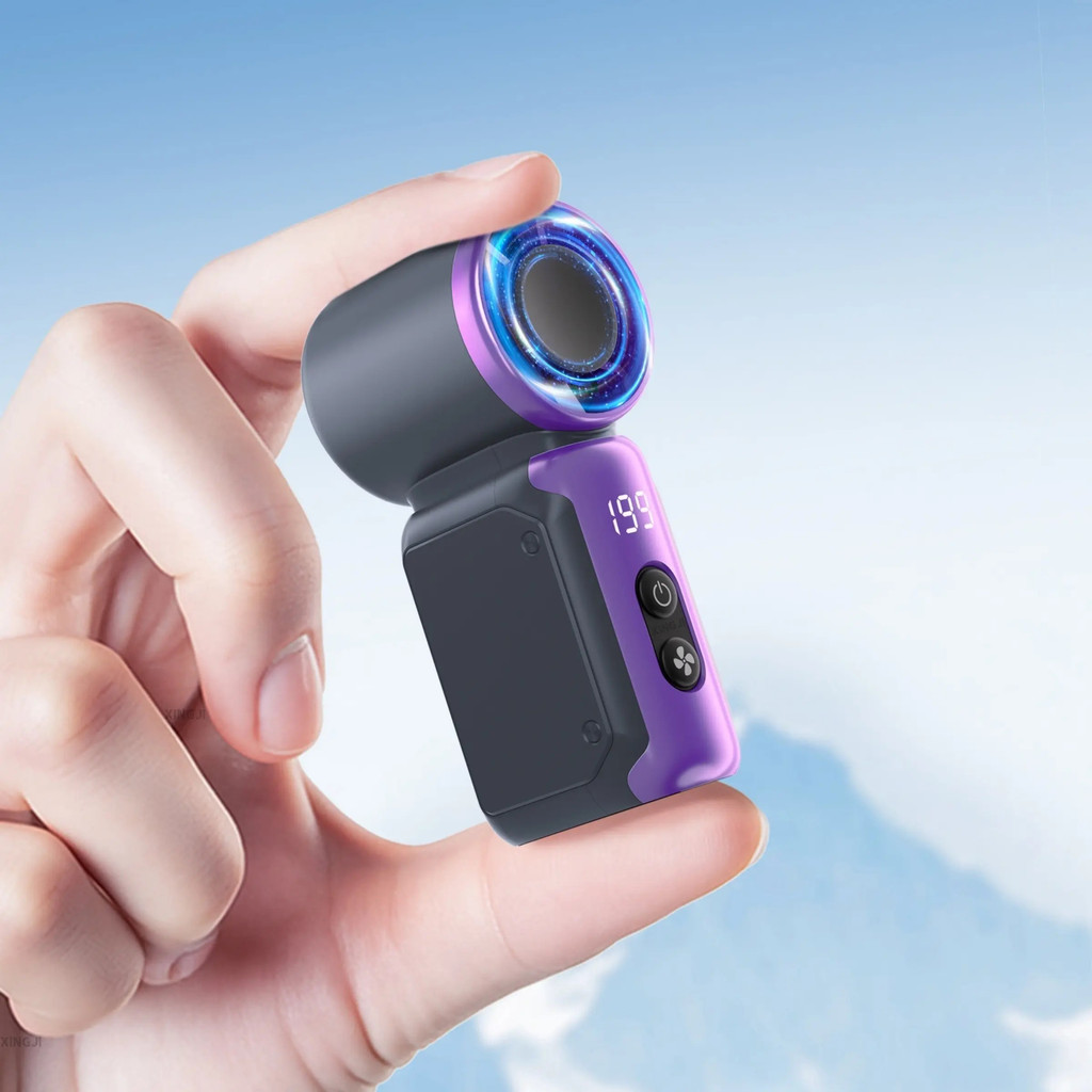 Mini Ventilador Portátil USB Multifuncional, Potente Turbo com Níveis de Velocidade 1–199, Motor de Alta Velocidade