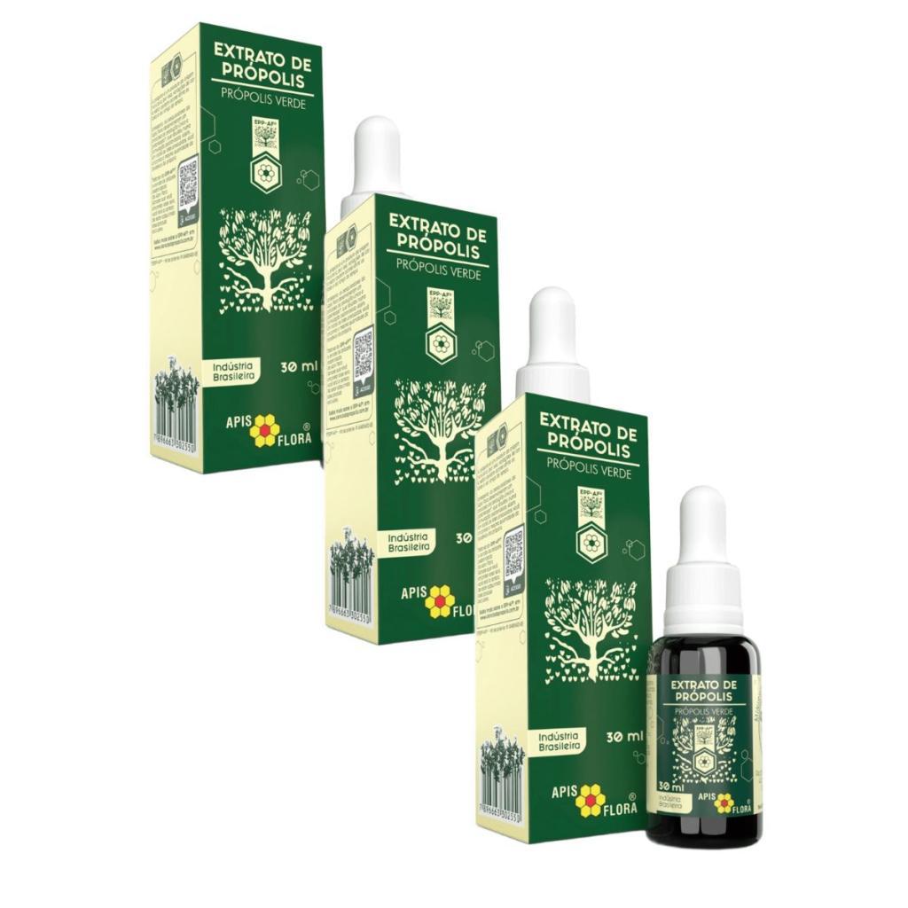 Kit 3 Extratos de Própolis Verde 30ml - Apis Flora