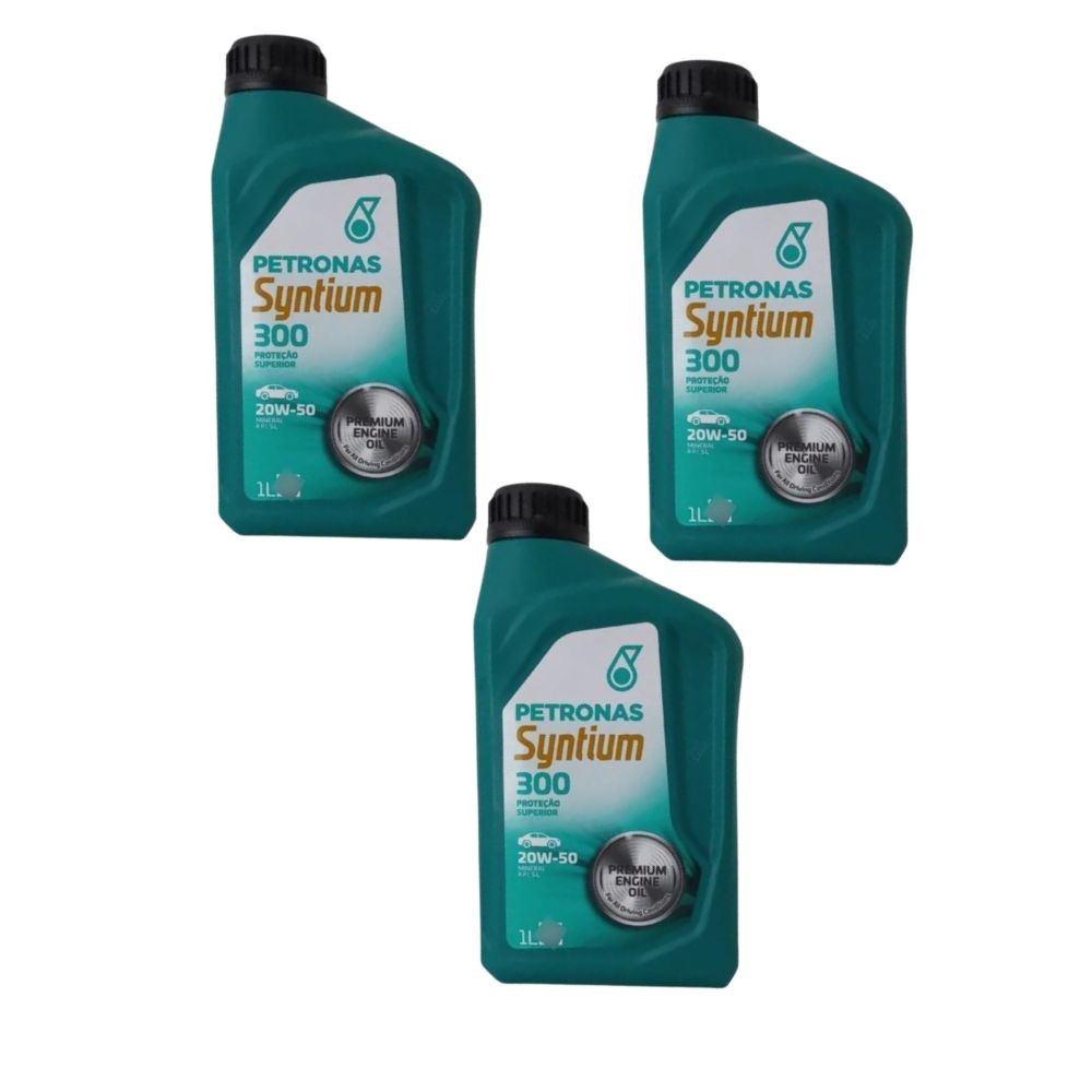 Kit 3 óleos Lubrificantes Minerais Petronas Syntium 20w50 Api Sl 1 Litro