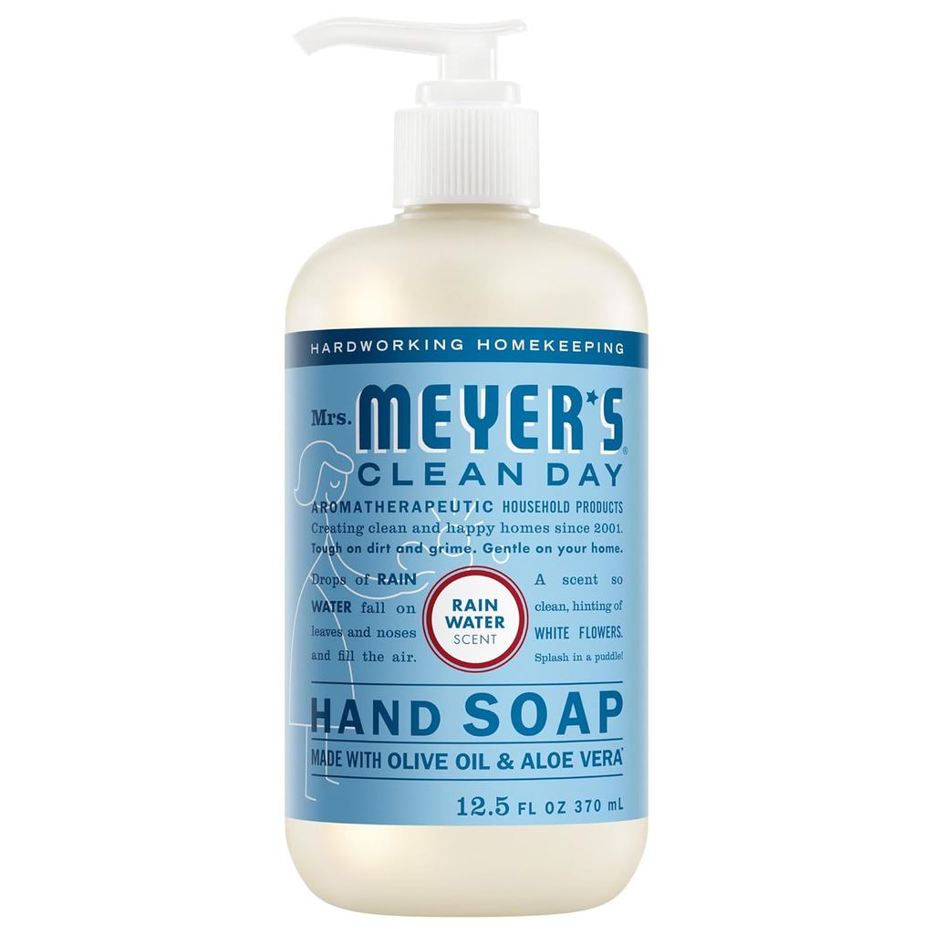Sabonete Líquido para as Mãos MRS. MEYER'S CLEAN DAY, Aroma de Água da Chuva, Frasco de 12,5 Fl Oz