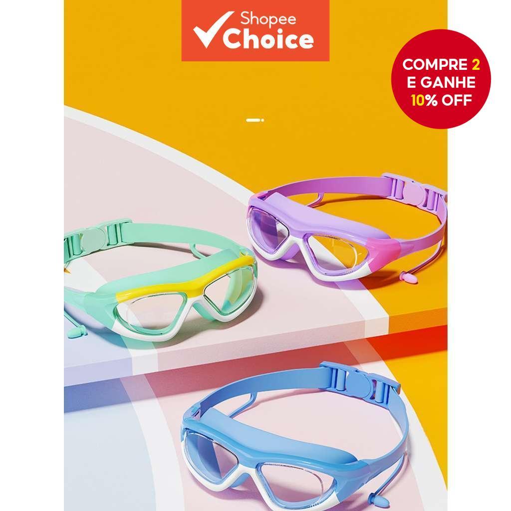Óculos De Natação Coloridos Dos Desenhos Animados Das Crianças , Impermeáveis E Antiembaçantes De Alta Definição , Equip em Oferta na Shopee