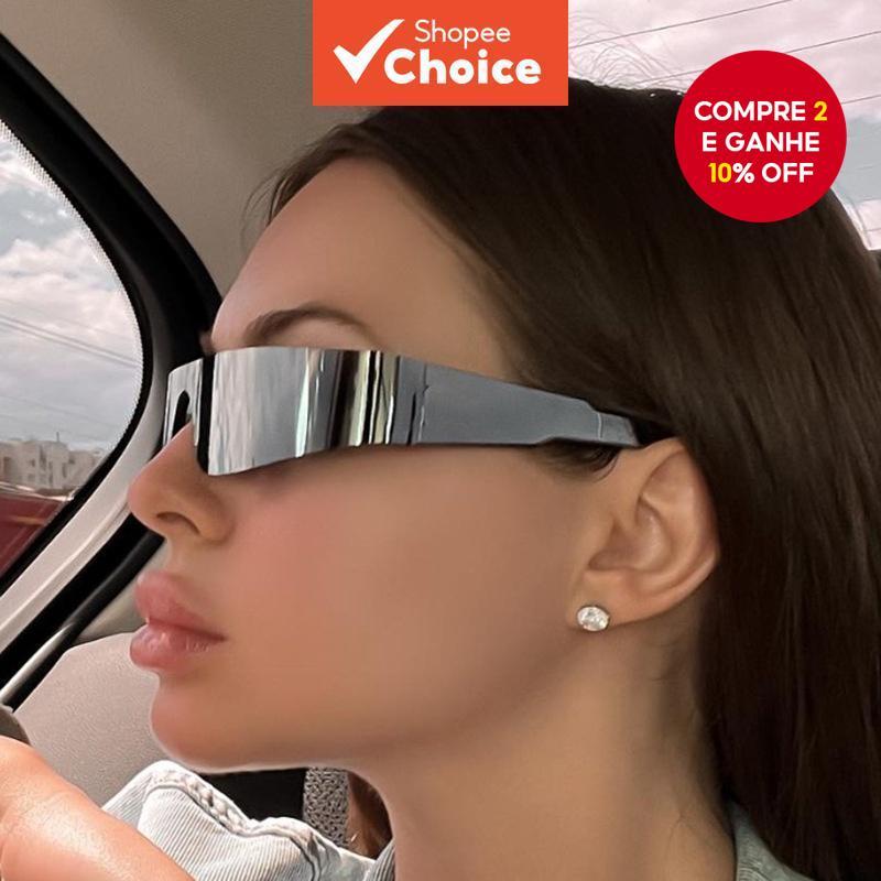 Óculos De Sol Punk Sem Aro UV400 Proteção Multicolorida Na Moda Para Homens E Mulheres em Oferta na Shopee