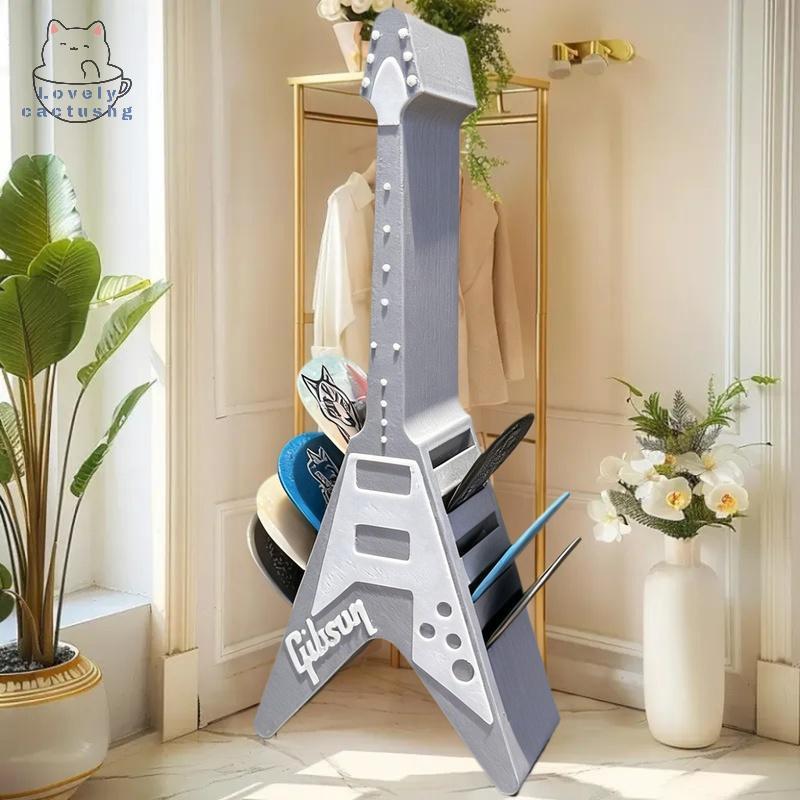 lovelycactushg 3D Impresso Palhetas De Guitarra Titular Caixa Organizador Caso De Exibição De Armazenamento De Palheta D em Oferta na Shopee