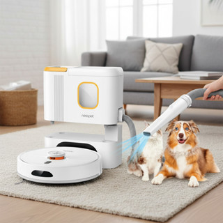 Newpet Robô de Limpeza Robot Base de autoLimpeza versão Com 3D Radar a laser Sistema de navegação (aspiração/barbear) em Oferta na Shopee