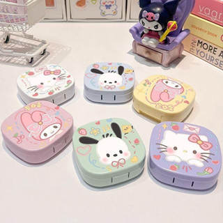Estojo de Lentes de Contato Kawaii Hello Kitty Sanrio Kt Caixa de Armazenamento em Oferta na Shopee