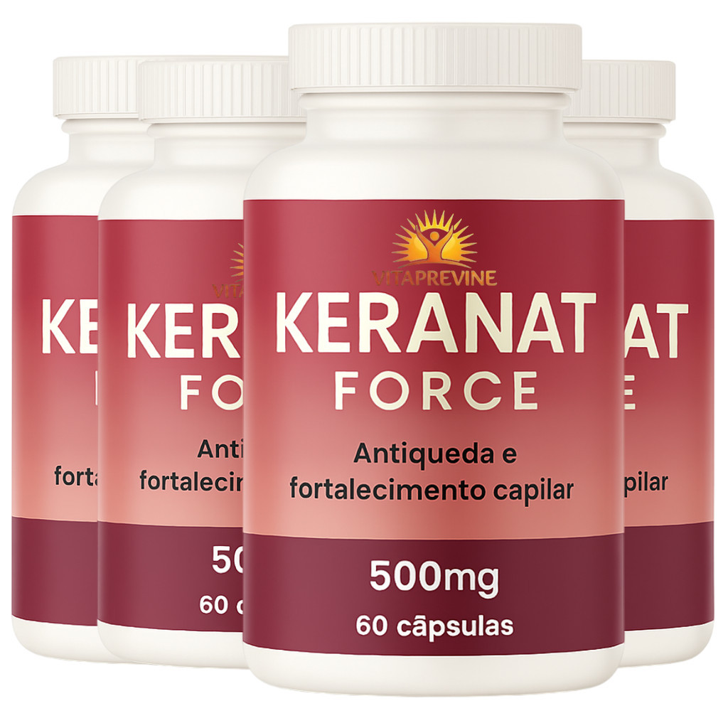 4x Keranat Force 60 cápsulas 500mg - Orinnal | Envio Imediato