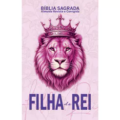 Bíblia Sagrada Capa Dura - Tamanho Grande | Com Harpa, Índice e Palavras de Jesus em vermelho - Filha do Rei
