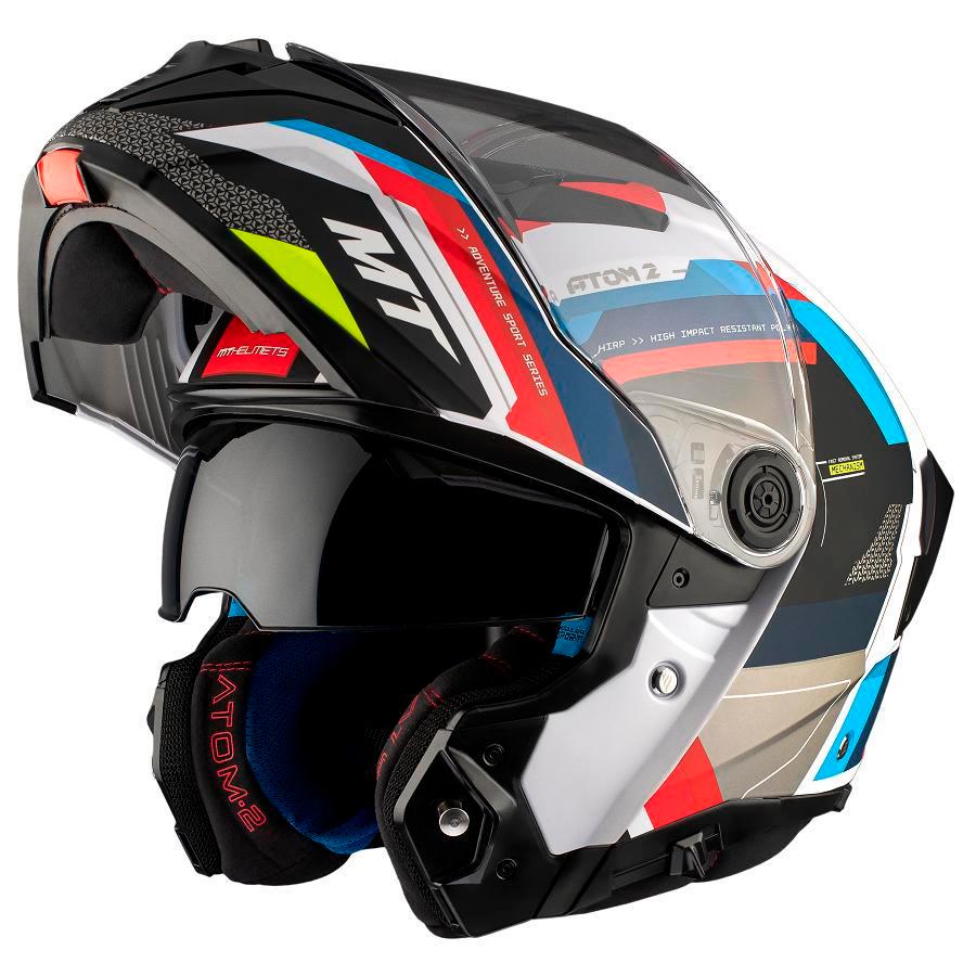 Capacete Articulado MT Atom 2 Robocop Escamoteavel Bast