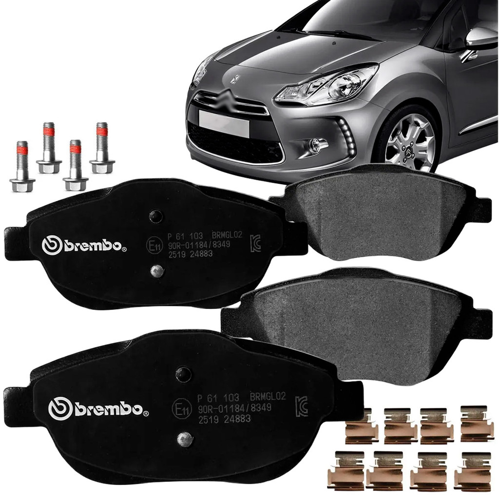 Jogo Pastilha Freio Dianteira Citroen DS3 1.6 Thp 2012 2013 2014 2015 Low metal