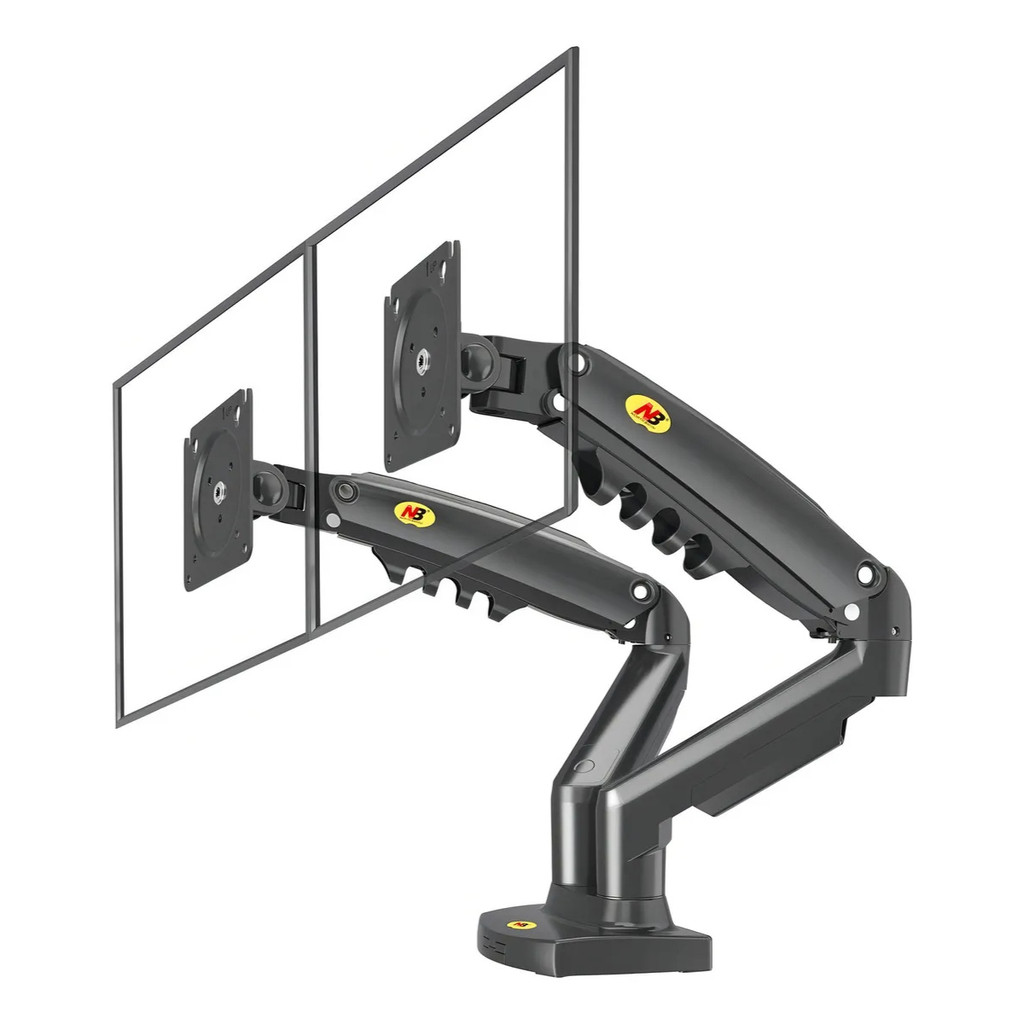 SUPORTE DUPLO ARTICULADO PARA MONITORES 17 A 35 PISTÃO A GÁS F160