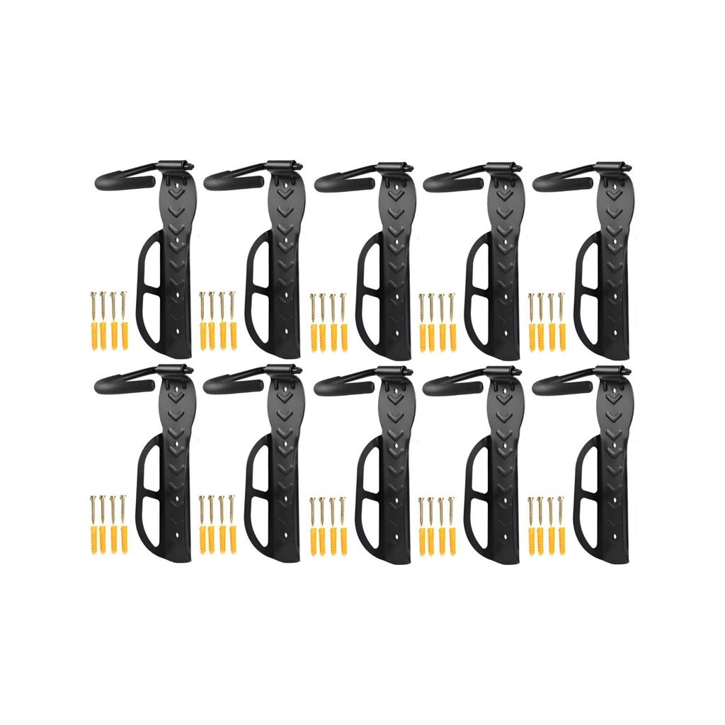 10x Suporte parede bicicleta vertical Absolute gancho fixo