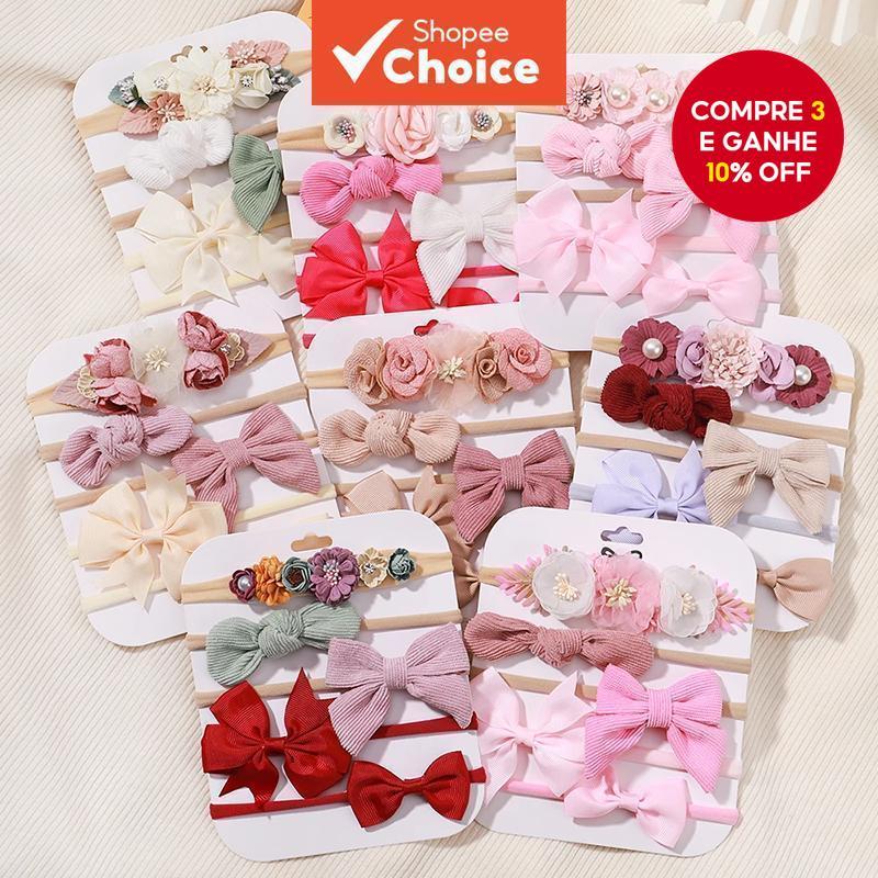 Bebê Arco Headbands Conjunto Acessórios De Cabelo Para Meninas Artesanal Bonito Hairbands Crianças Laço