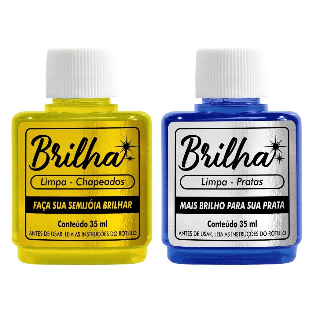 Kit 1x Limpa Pratas + 1x Limpa Folheados - Brilha em Oferta na Shopee