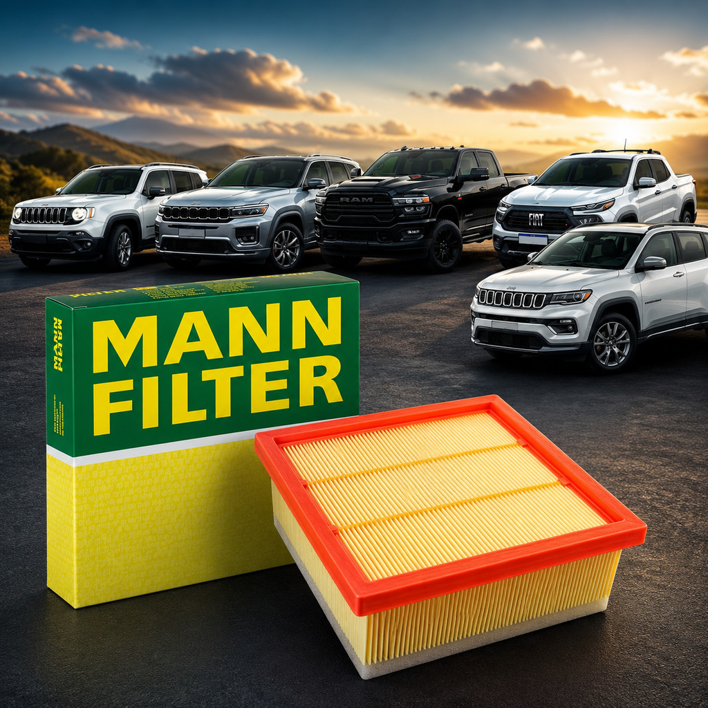 Filtro Ar Motor para Fiat Toro - Jeep Renegade / Compass / Commander - RAM Rampage - 1.8 2.0 2.4 (Flex / Diesel)